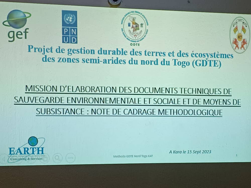 Mission d&rsquo;élaboration des documents techniques de sauvegarde environnementale et sociale et de moyens de subsistance : Note de cadrage méthodologique